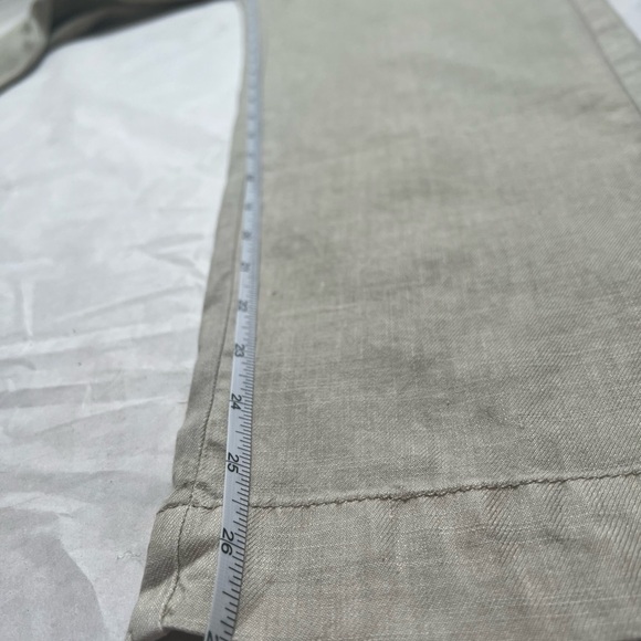 Sundance Quinn Button Front Linen Blend Slouchy Beige Pants Sz 0 Petite Boho - Picture 4 of 8